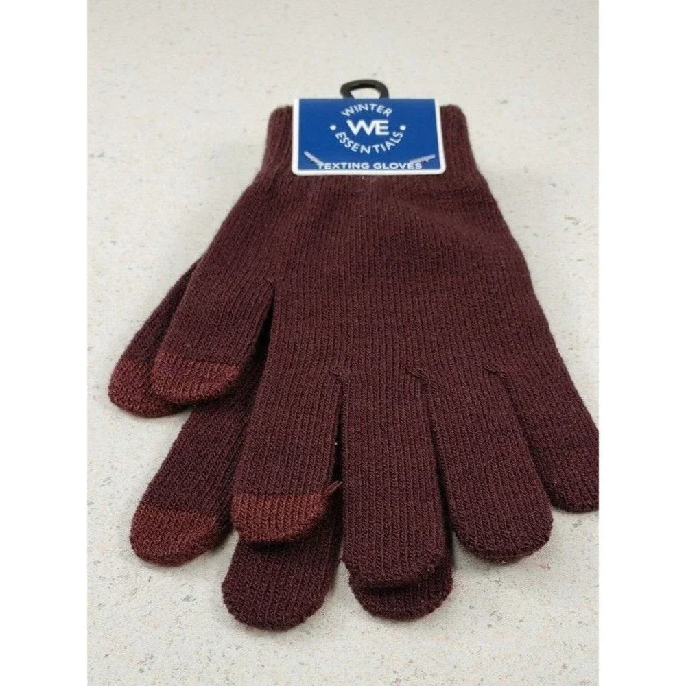 Winter Essentials Brown TEXTING Unisex Gloves One Size fits all